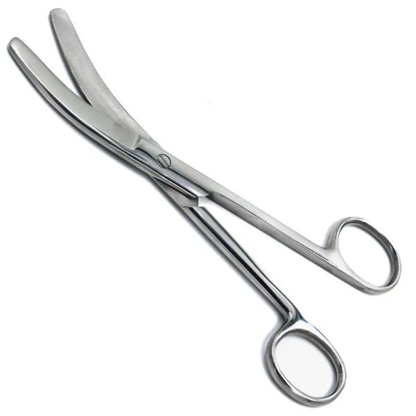 11.PI.363. Ножиці для перетину пуповини, горизонтально-зігнуті, тупокінцеві, 150 мм. PARADISE